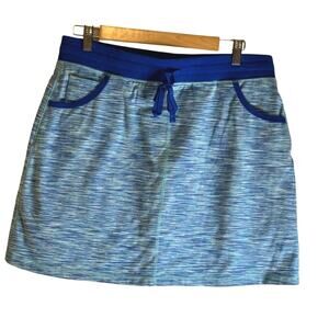 T by Talbots active tennis skort blue striped casual resort wear women’s Large